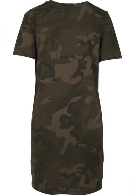 Urban Classics dámske maskáčové šaty, olive camo