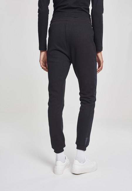 Urban Classics dámske tepláky Tech Mesh Side Stripe, čierne