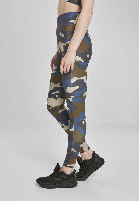 Urban Classics dámske legíny Camo Tech, olive camo