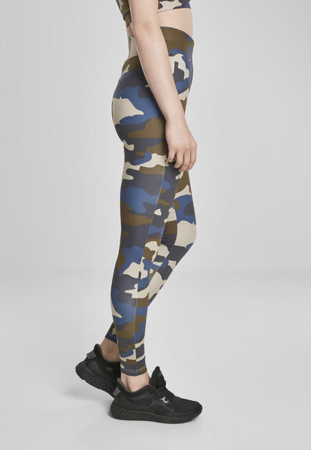 Urban Classics dámske legíny Camo Tech, olive camo