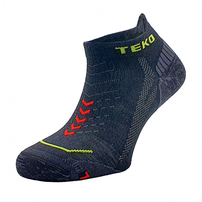 TEKO RUN 1.0 ULTRA low ultraleichte laufsocken merino eco, schwarz