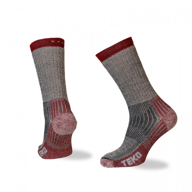 TEKO Trekking MERINO socken eco TREK 4.0, grau-rot