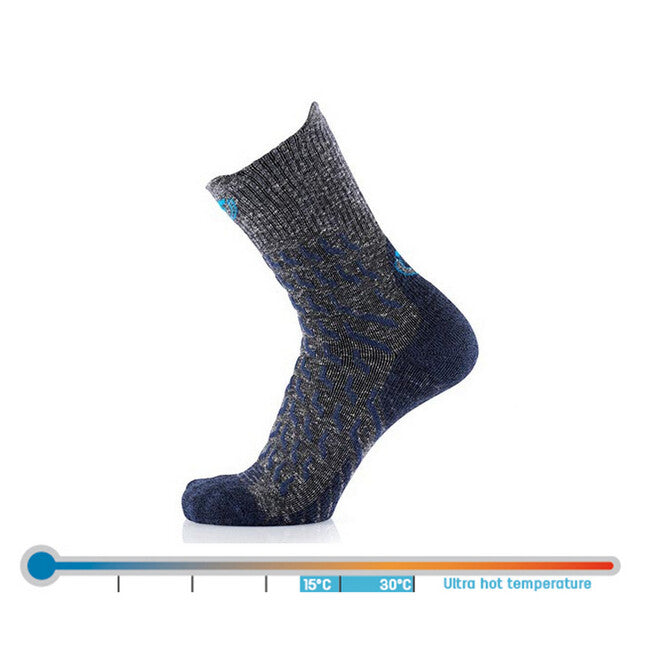Therm-ic Wandersocken, grau/marineblau