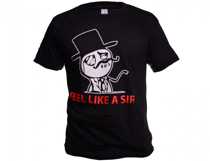 O&T T-Shirt Funny Vtipne like a sir, schwarz