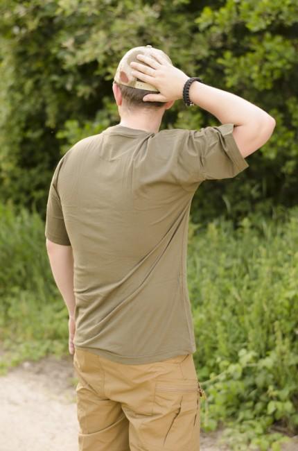 MFH T-shirt mit Aufschrift Army, olive, 160g/m2