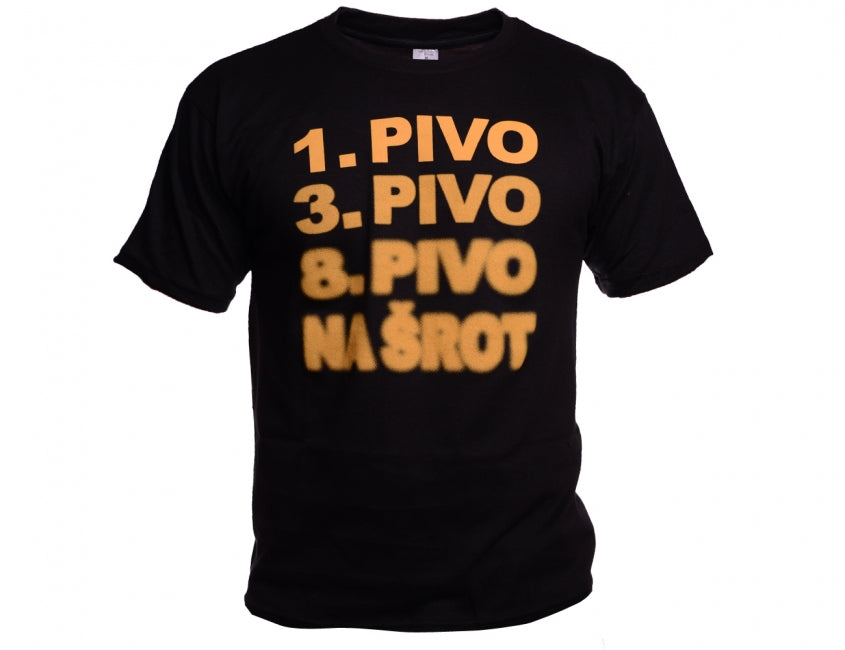 O&T T-Shirt Funny Vtipne pivo schwarz