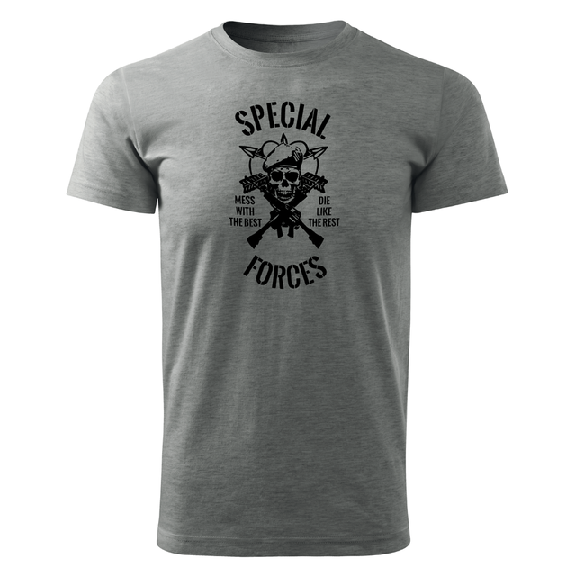 DRAGOWA Special forces Kurz-T-shirt, grau 160g/m2