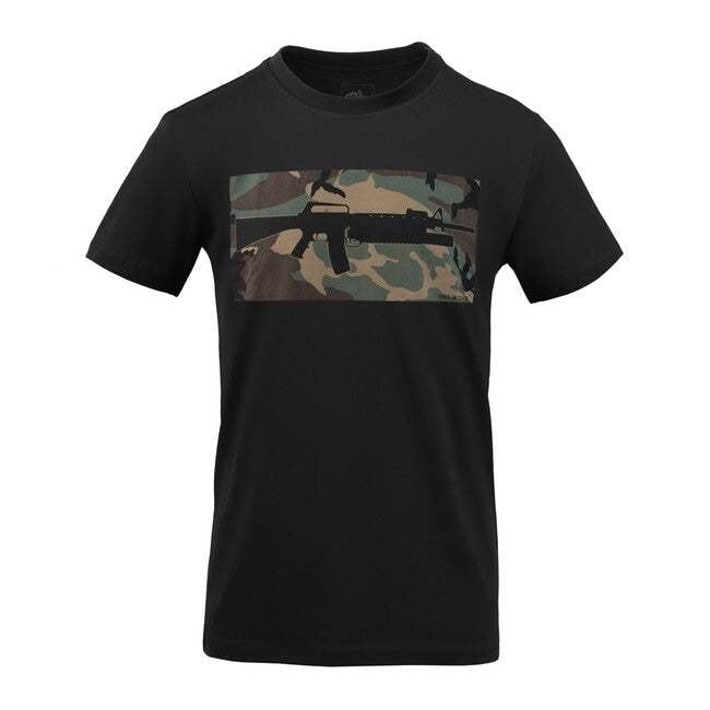 Helikon-Tex 16/203 Combo Baumwoll-Kurz-T-shirt, schwarz/us woodland