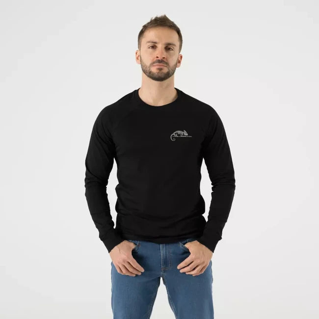 Helikon-Tex Langarmshirt mit Logo, schwarz