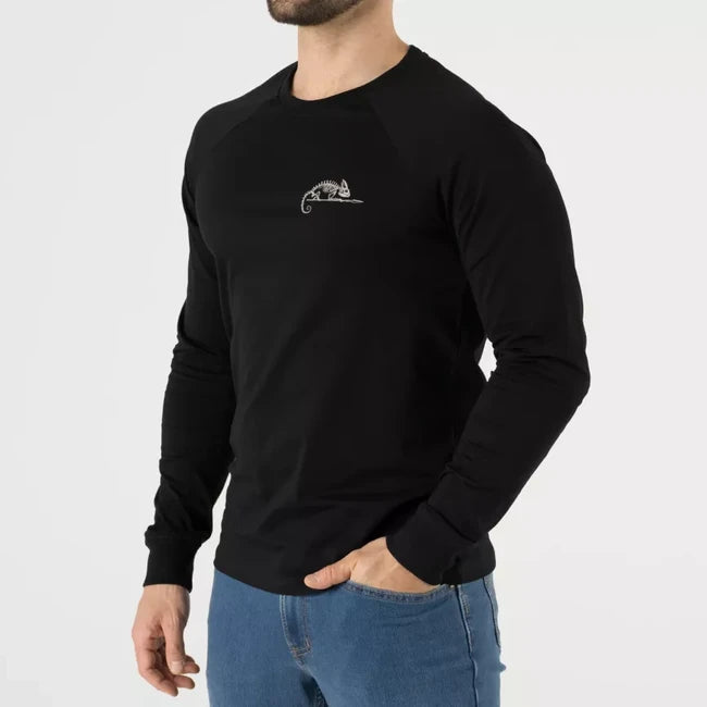 Helikon-Tex Langarmshirt mit Logo, schwarz