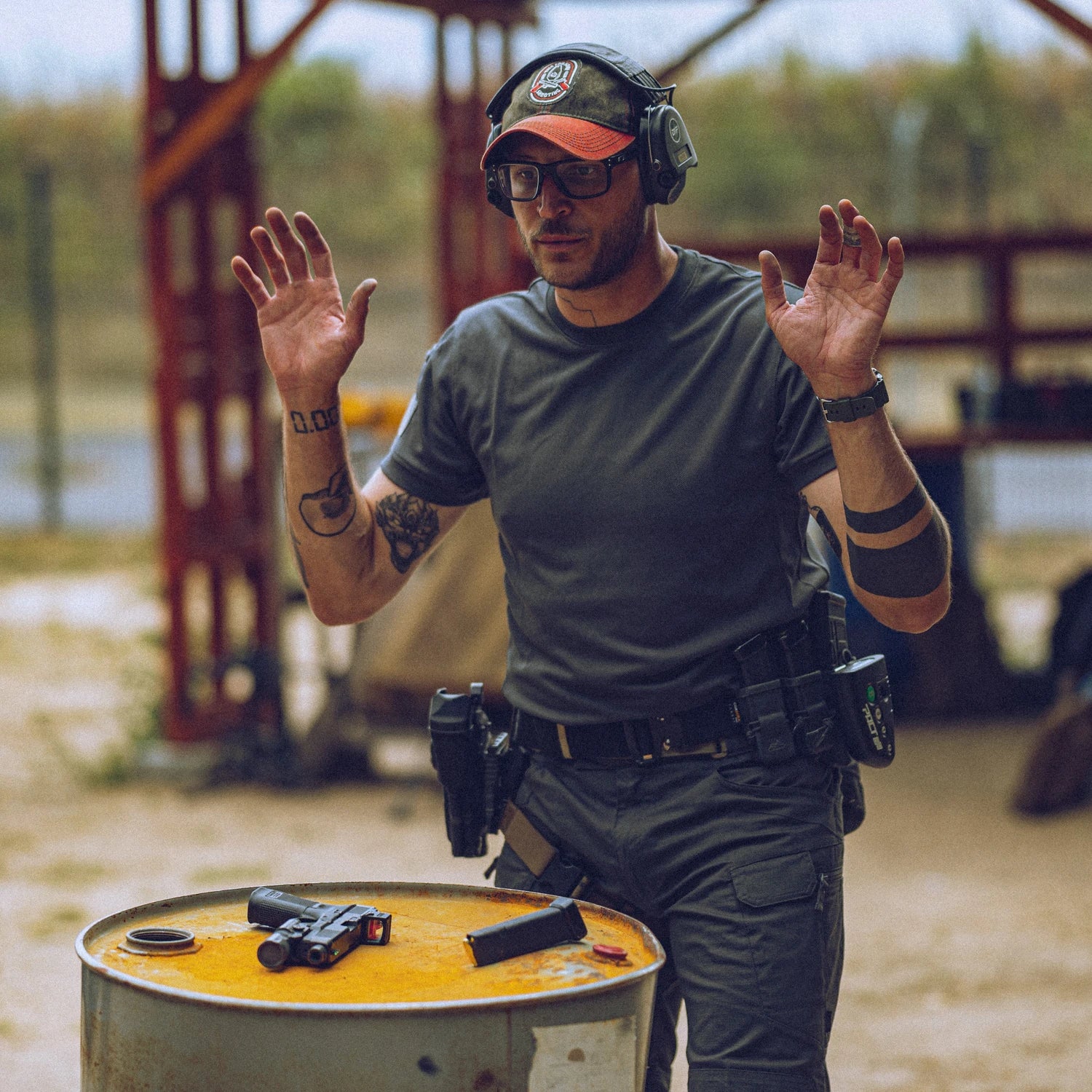 Helikon-Tex TopCool Lite tričko krátke tactical taktické, Shadow Grey – v použití 2