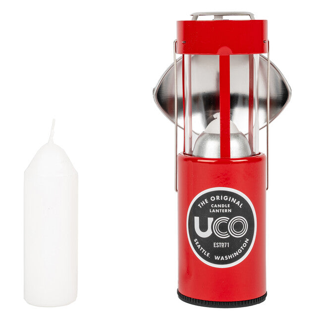 UCO Kerzenlaternenset mit Reflektor und Neoprentasche rot