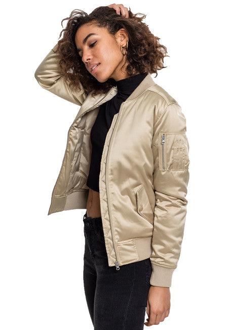 Urban Classics dámska saténová bomber bunda