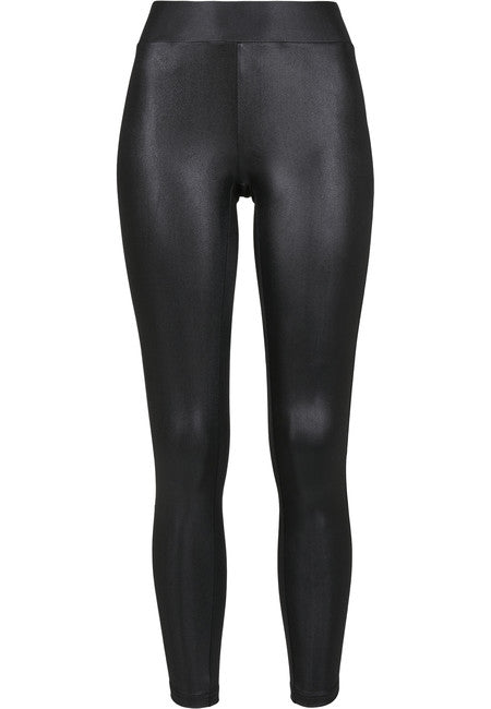 Urban Classics Imitation Leather damenleggings, schwarz Lederimitation