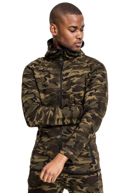 Urban Classics pánska maskáčová mikina na zips