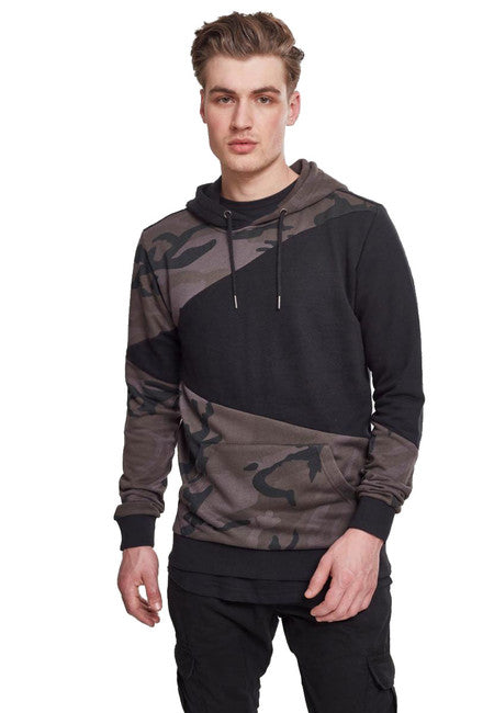 Urban Classics mikina Zig Zag, dark camo