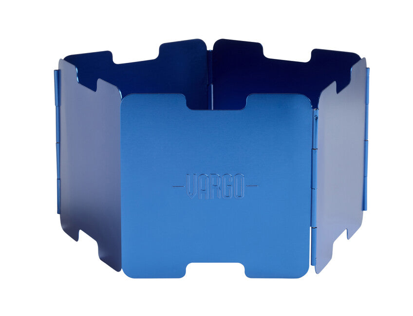 Vargo Aluminium Windschutz Topfhalter für Alkoholkocher blau