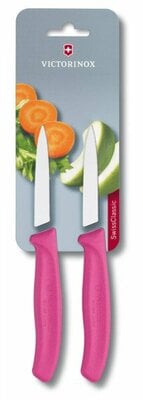 Victorinox Swiss Classic 2-teiliges Messerset mit glatter Klinge, rosa