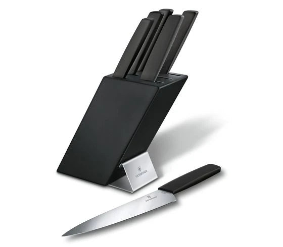 Victorinox Blok s čiernymi nožmi Swiss Modern
