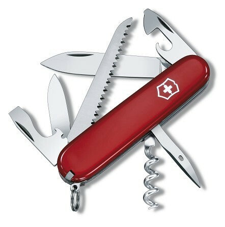 Victorinox Camper multifunkčný nôž 91 mm, červená, 13 funkcií, blister