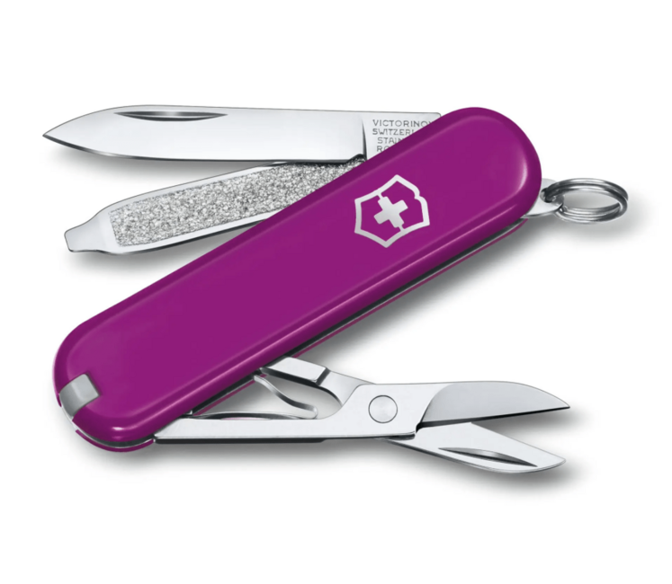 Victorinox Classic SD Colors Tasty Grape multifunkčný nôž, tmavofialová, 7funkcií, blist