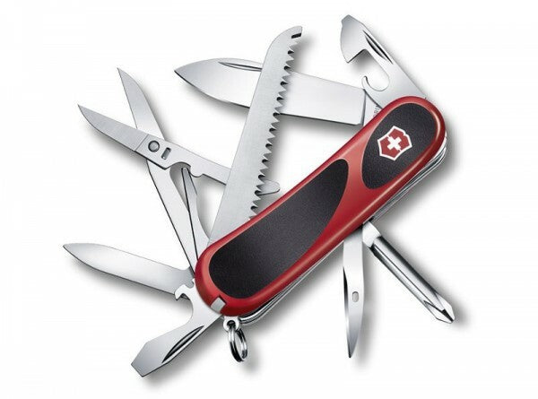 Victorinox EvoGrip 18 multifunkčný nôž 85 mm, čierno-červená, 15 funkcií