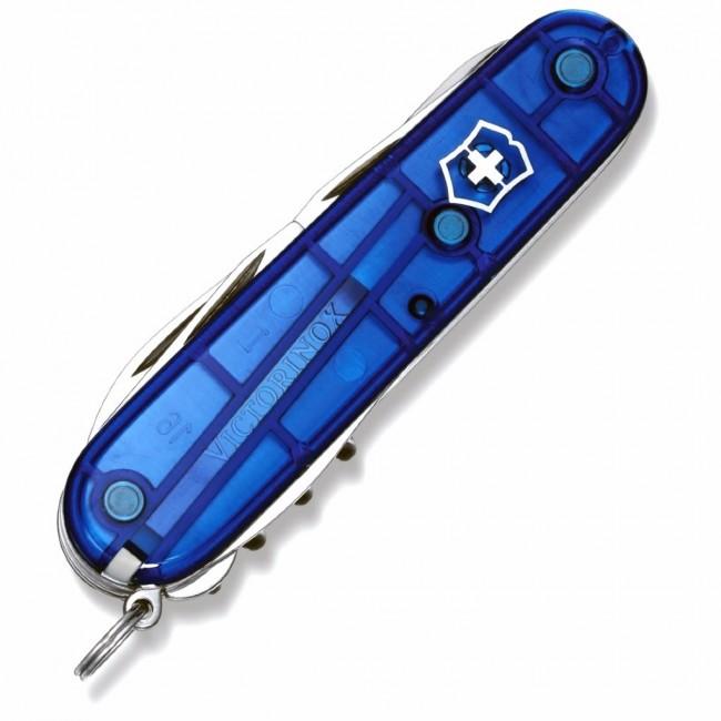 Victorinox Huntsman taschenmesser transparent 91mm blau