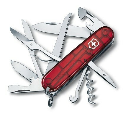 Victorinox Huntsman Ruby multifunkčný nôž 91mm, transparentná červená, 15funkcií, blister