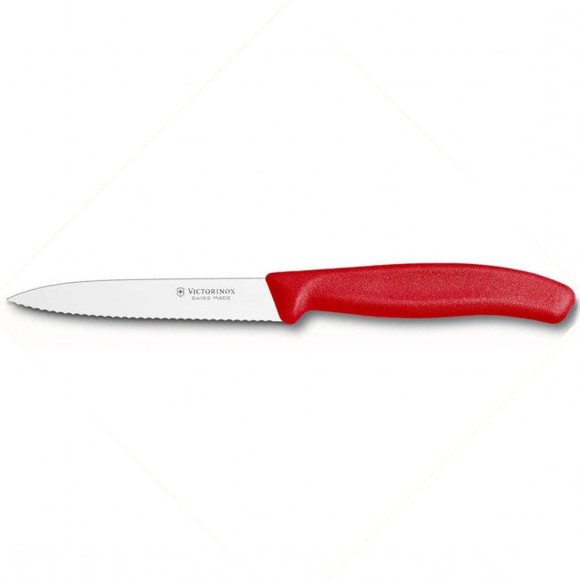 Victorinox kuchynský nôž univerzálny, zúbkový červený