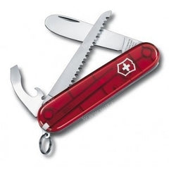 Victorinox My First Multifunktionsmesser für Kinder, transparentrot, 9 Funktionen