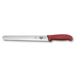 Victorinox Nárezový nôž- zúbkované ostrie Fibrox, červená