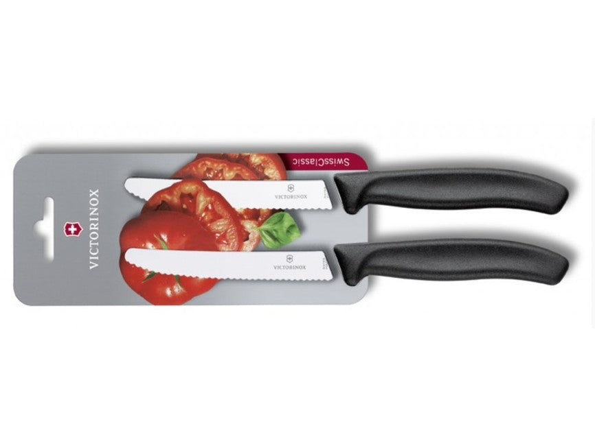Victorinox set 2 nožov na paradajky, čierny
