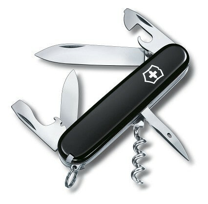 Victorinox Spartan Black multifunkčný nôž 91 mm, čierny, 12 funkcií, blister