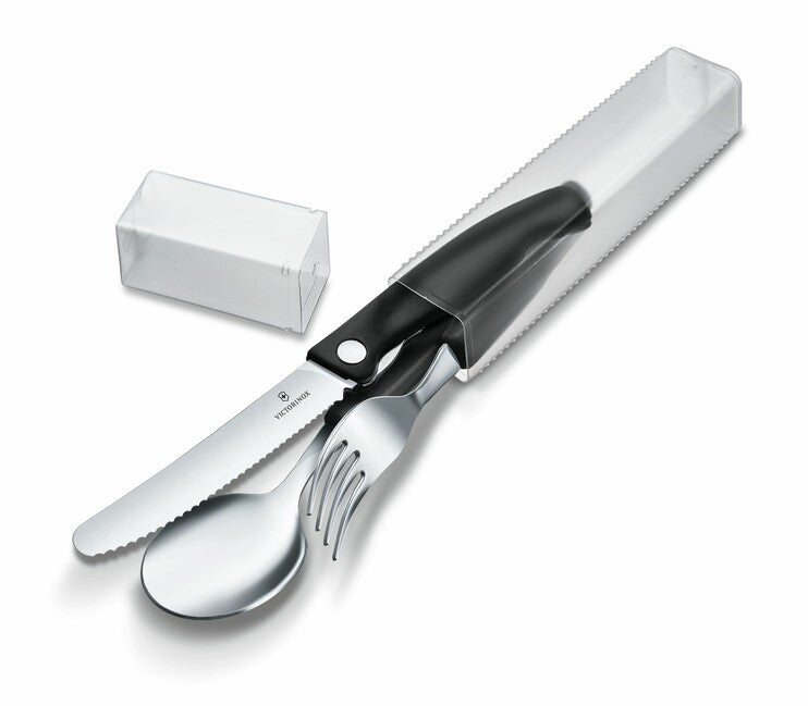 Victorinox Swiss Classic 3-dielna príborová súprava, čierna