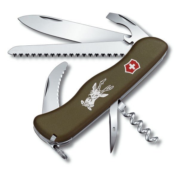 Victorinox vreckový nôž zelený 111mm Hunter s poistkou