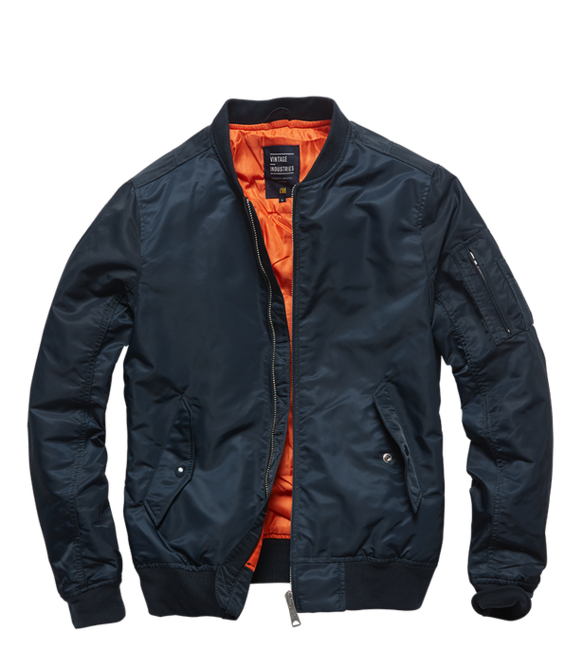 Vintage Industries Welder Bomber Übergangsjacke, Night Sky dunkelblau