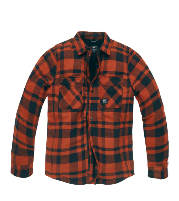 Vintage Industries Darwin Hemdjacke, orange kariert