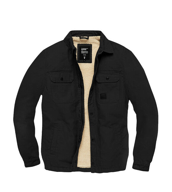 Vintage Industries Dean Sherpa Übergangsjacke, schwarz