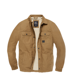 Vintage Industries Dean Übergangs-Sherpa-Jacke, Dark Tan