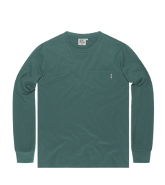 Vintage Industries Grant Langarmshirt pocket, Ocean blue
