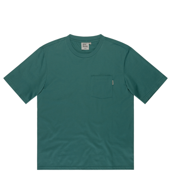 Vintage Industries Graues taschen-T-shirt, ozeanblau