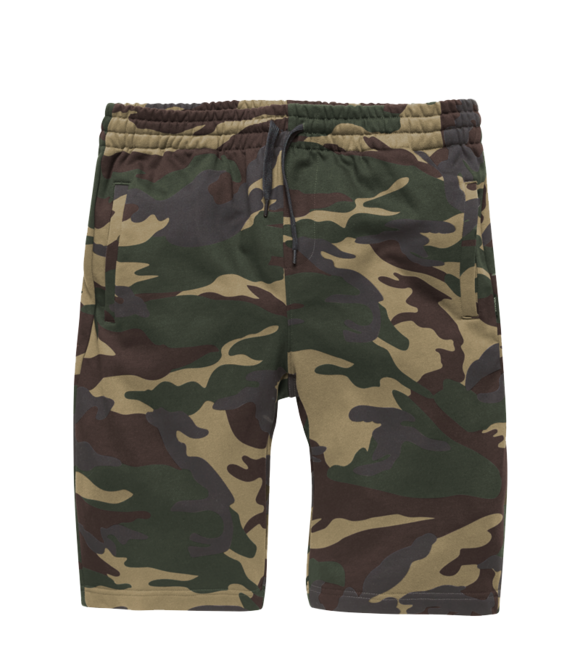 Vintage Industries Greytown Sweat Shorts, woodland camo