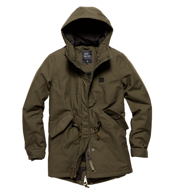 Vintage Industries Indy damen Parka Jacke dunkel oliv