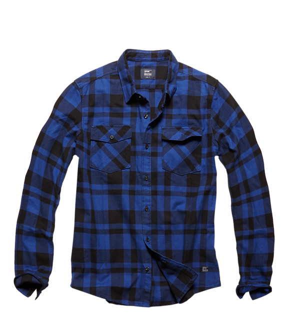 Vintage Industries Austin Hemd, blue check