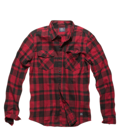 Vintage Industries Hemd Austin, red check