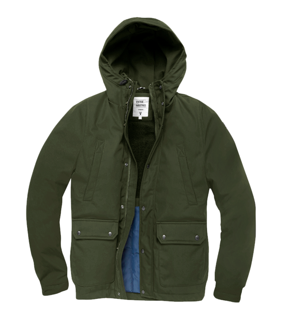 Vintage Industries Ledger herren Parka Jacke, oliv