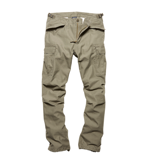 Vintage Industries M65 schwere Satinhose, oliv
