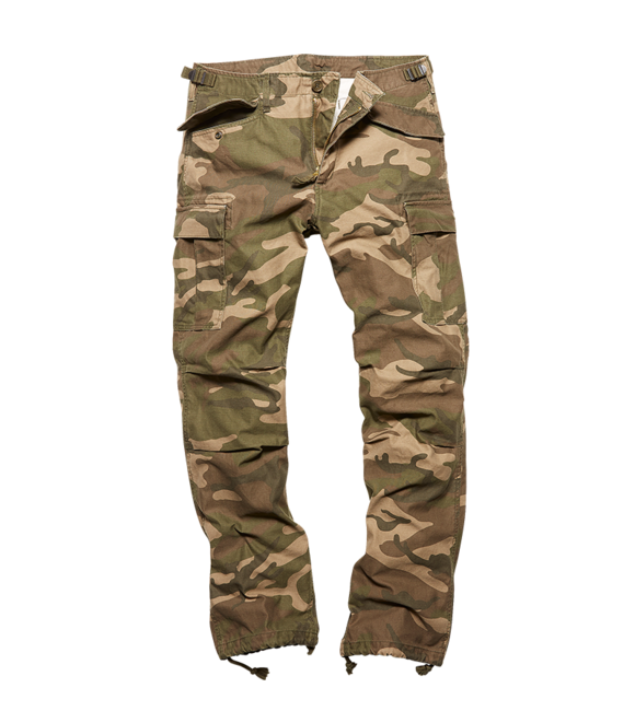 Vintage Industries M65 schwere Satinhose, woodland