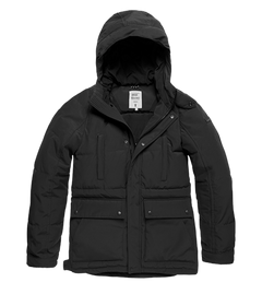 Vintage Industries Milo Herren-Parkajacke, schwarz