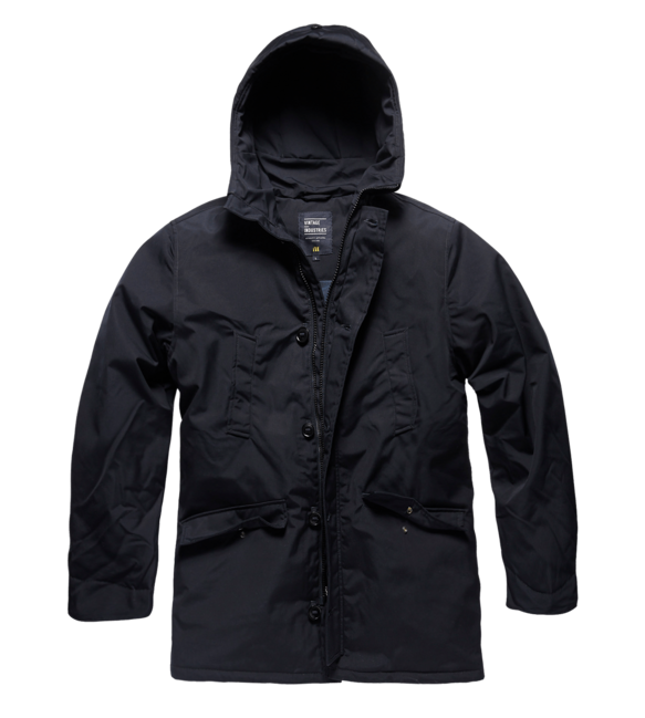 Vintage Industries Parka Archer, čierna